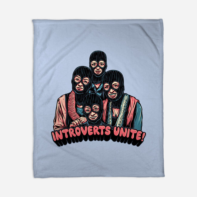 Introverts Unite-None-Fleece-Blanket-glitchygorilla