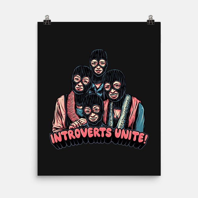 Introverts Unite-None-Matte-Poster-glitchygorilla