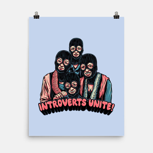 Introverts Unite-None-Matte-Poster-glitchygorilla