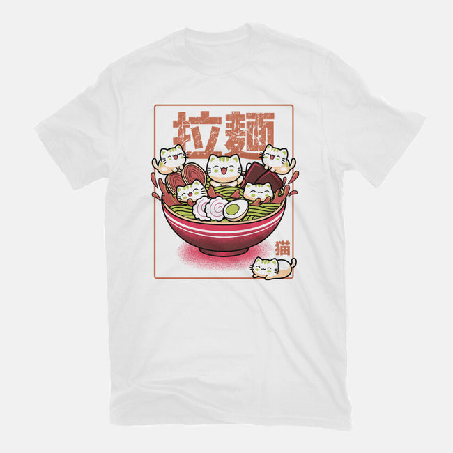 Neko And Ramen-Womens-Basic-Tee-Astrobot Invention