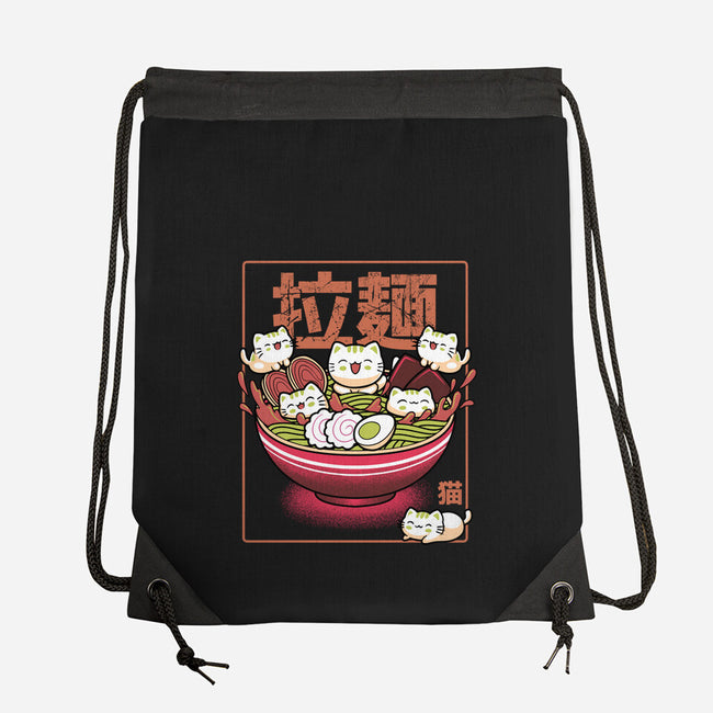 Neko And Ramen-None-Drawstring-Bag-Astrobot Invention