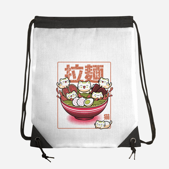 Neko And Ramen-None-Drawstring-Bag-Astrobot Invention