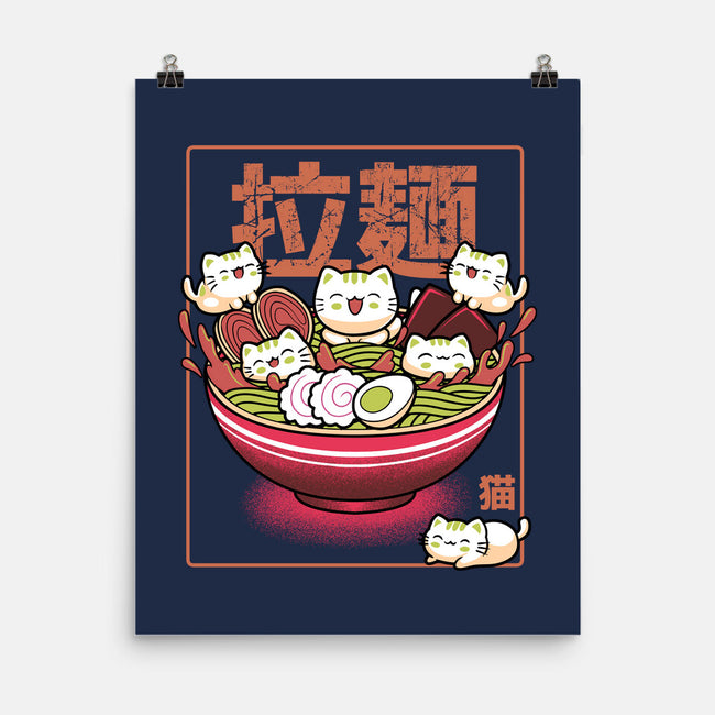 Neko And Ramen-None-Matte-Poster-Astrobot Invention