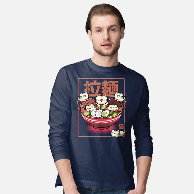 Neko And Ramen-Mens-Long Sleeved-Tee-Astrobot Invention