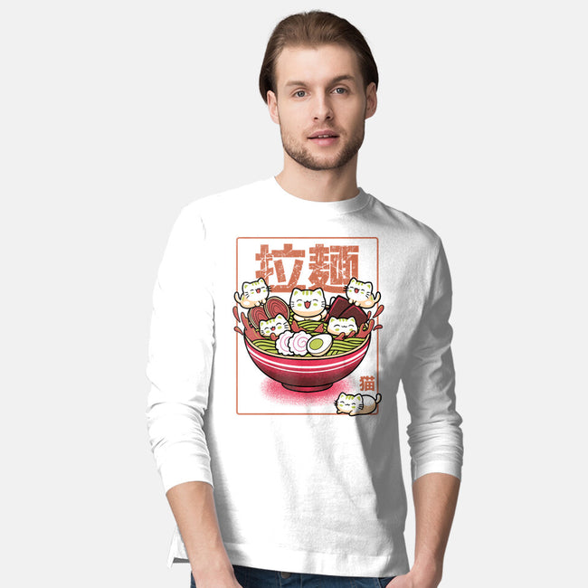 Neko And Ramen-Mens-Long Sleeved-Tee-Astrobot Invention