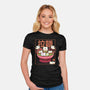 Neko And Ramen-Womens-Fitted-Tee-Astrobot Invention