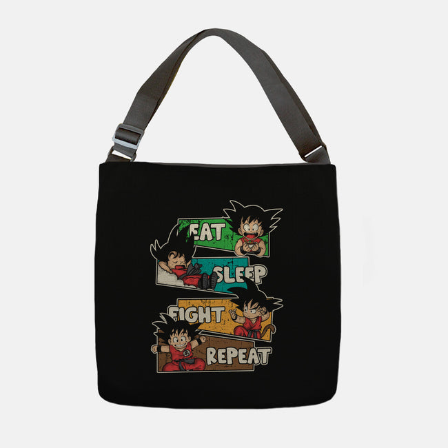 Eat Sleep Fight Repeat-None-Adjustable Tote-Bag-turborat14