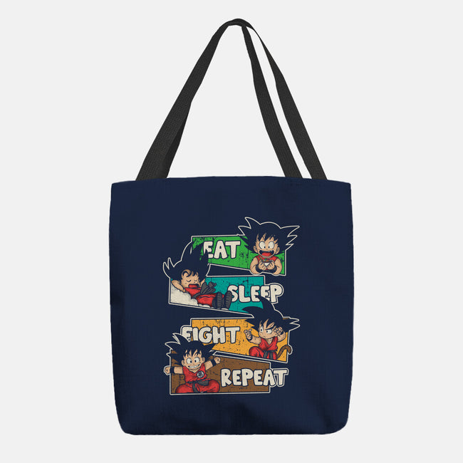 Eat Sleep Fight Repeat-None-Basic Tote-Bag-turborat14