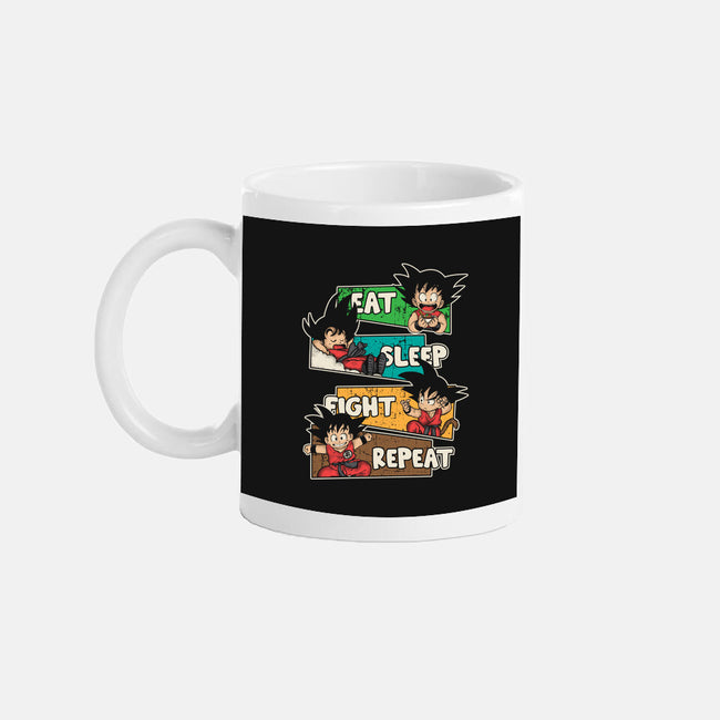 Eat Sleep Fight Repeat-None-Mug-Drinkware-turborat14