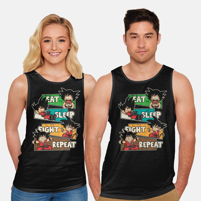 Eat Sleep Fight Repeat-Unisex-Basic-Tank-turborat14