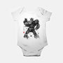 Yellow Bumble Sumi-e-Baby-Basic-Onesie-DrMonekers