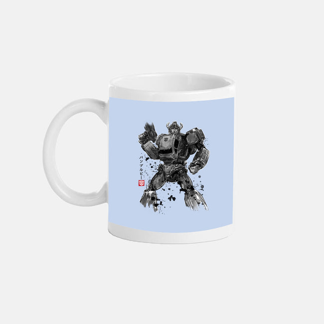 Yellow Bumble Sumi-e-None-Mug-Drinkware-DrMonekers