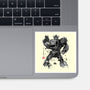 Yellow Bumble Sumi-e-None-Glossy-Sticker-DrMonekers