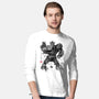 Yellow Bumble Sumi-e-Mens-Long Sleeved-Tee-DrMonekers