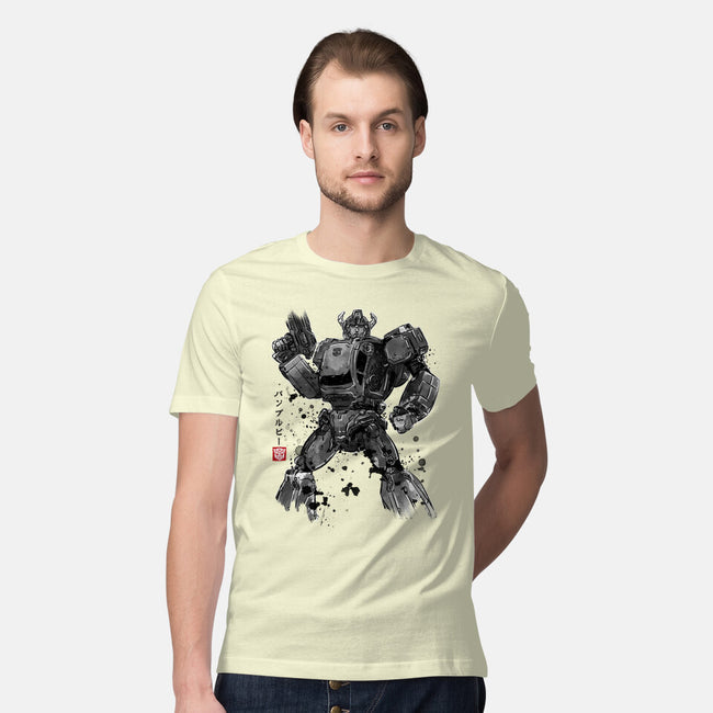 Yellow Bumble Sumi-e-Mens-Premium-Tee-DrMonekers