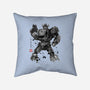 Yellow Bumble Sumi-e-None-Removable Cover w Insert-Throw Pillow-DrMonekers