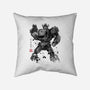 Yellow Bumble Sumi-e-None-Removable Cover w Insert-Throw Pillow-DrMonekers