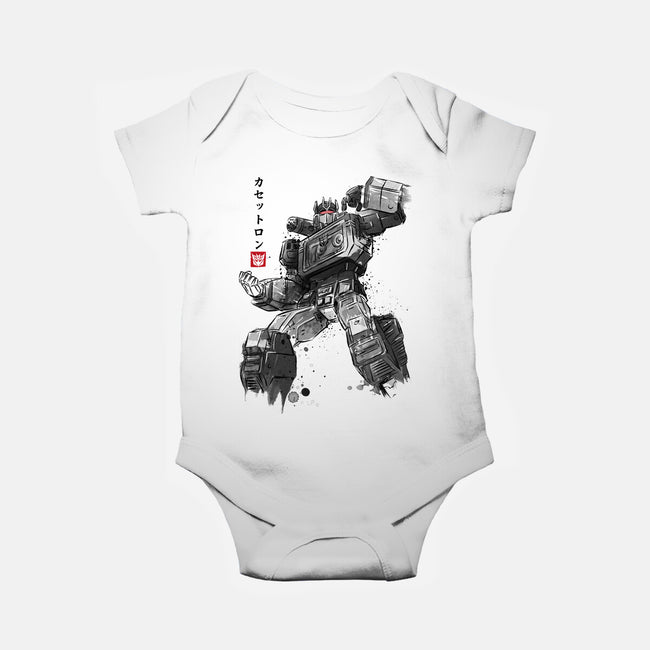 Microcassette Recorder Sumi-e-Baby-Basic-Onesie-DrMonekers