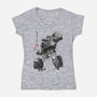 Microcassette Recorder Sumi-e-Womens-V-Neck-Tee-DrMonekers