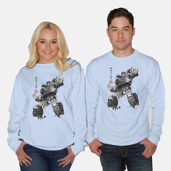 Microcassette Recorder Sumi-e-Unisex-Crew Neck-Sweatshirt-DrMonekers