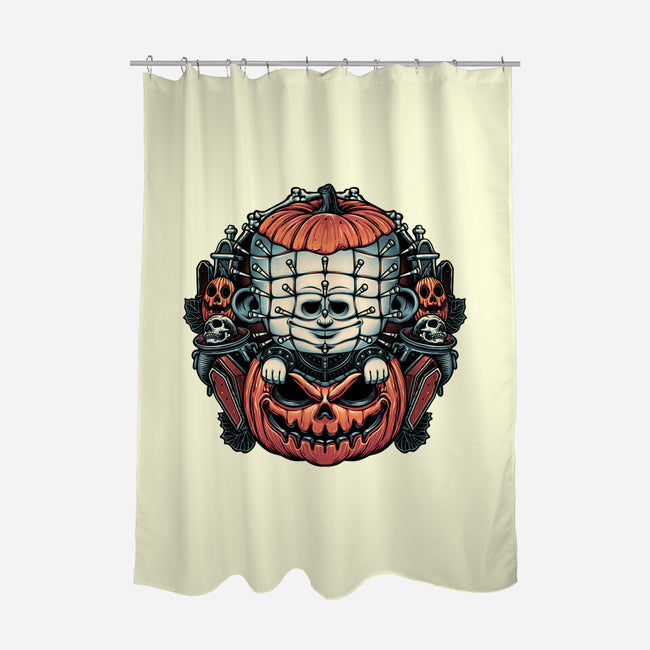 Cute Little Pinhead-None-Polyester-Shower Curtain-glitchygorilla