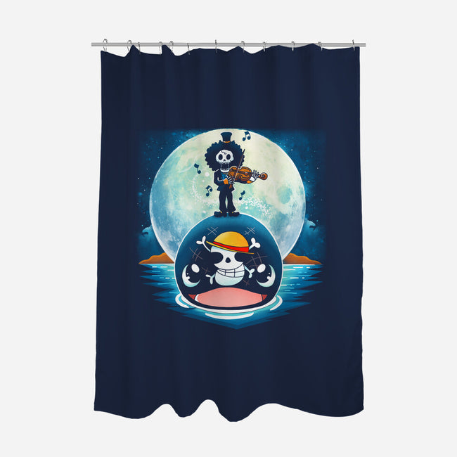 Violin Whale-None-Polyester-Shower Curtain-Vallina84