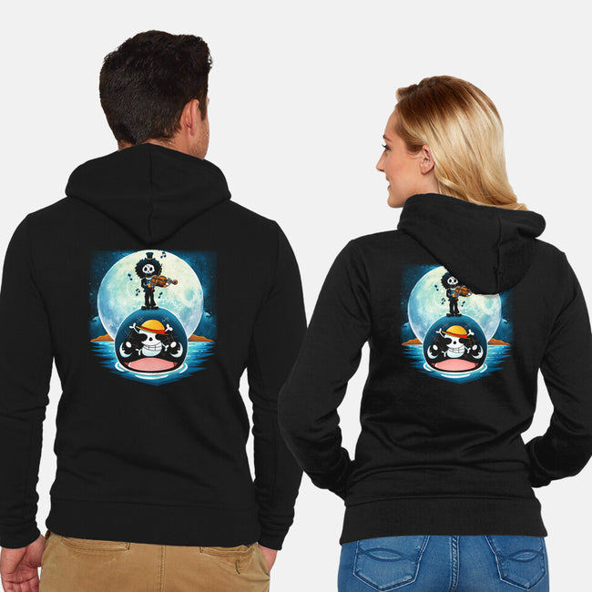 Violin Whale-Unisex-Zip-Up-Sweatshirt-Vallina84