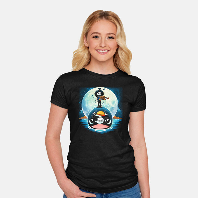 Violin Whale-Womens-Fitted-Tee-Vallina84