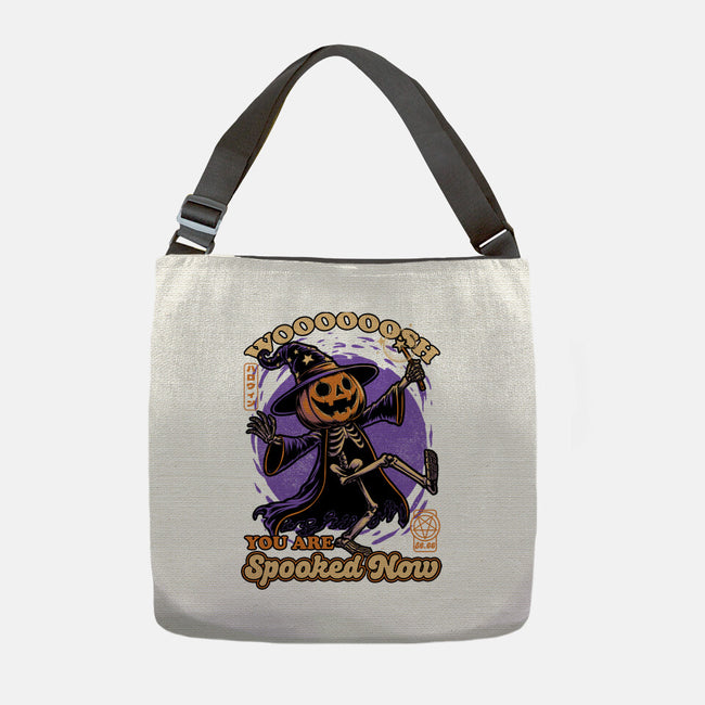 Spooky Pumpkin Wizard-None-Adjustable Tote-Bag-Studio Mootant