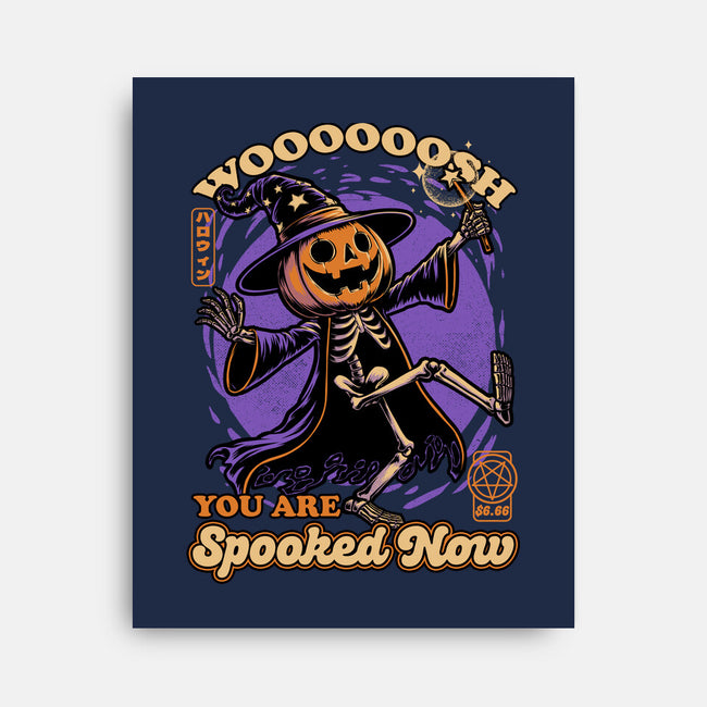 Spooky Pumpkin Wizard-None-Stretched-Canvas-Studio Mootant