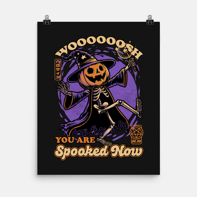 Spooky Pumpkin Wizard-None-Matte-Poster-Studio Mootant