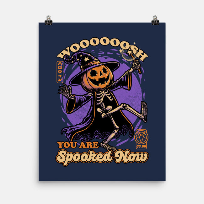 Spooky Pumpkin Wizard-None-Matte-Poster-Studio Mootant