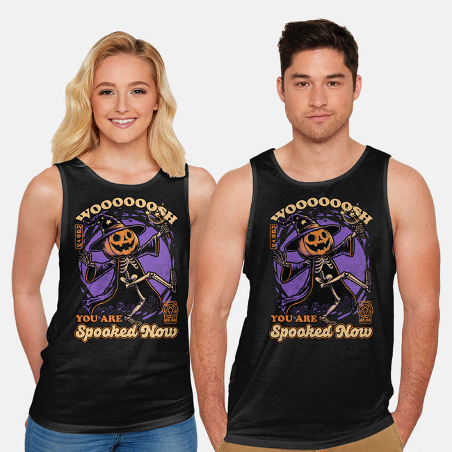 Spooky Pumpkin Wizard-Unisex-Basic-Tank-Studio Mootant