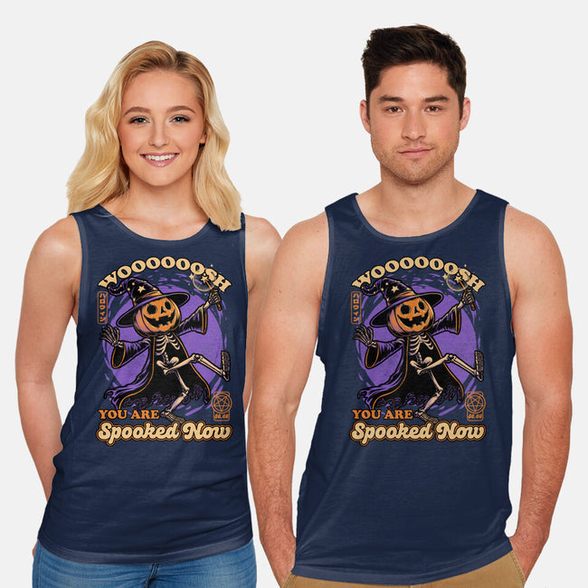 Spooky Pumpkin Wizard-Unisex-Basic-Tank-Studio Mootant