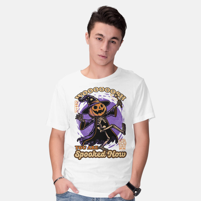 Spooky Pumpkin Wizard-Mens-Basic-Tee-Studio Mootant