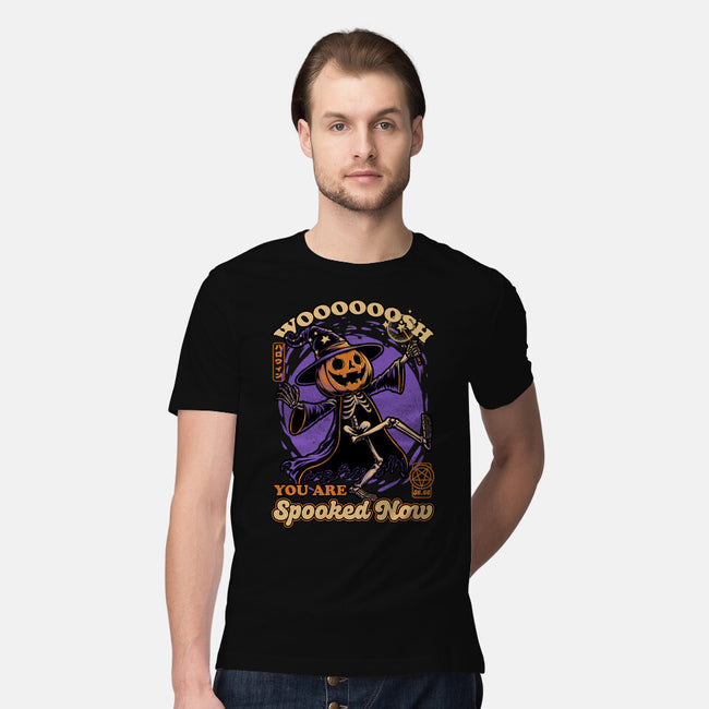 Spooky Pumpkin Wizard-Mens-Premium-Tee-Studio Mootant