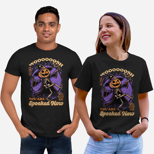 Spooky Pumpkin Wizard-Unisex-Basic-Tee-Studio Mootant