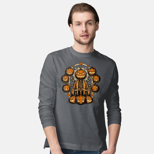 Halloween Pumpkin God-Mens-Long Sleeved-Tee-Studio Mootant