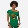 Halloween Pumpkin God-Womens-Off Shoulder-Tee-Studio Mootant