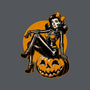 Halloween Pinup-Womens-Basic-Tee-Studio Mootant