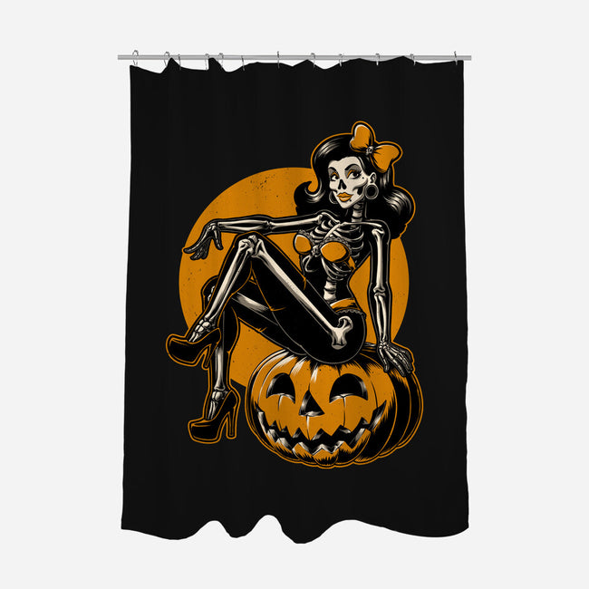 Halloween Pinup-None-Polyester-Shower Curtain-Studio Mootant