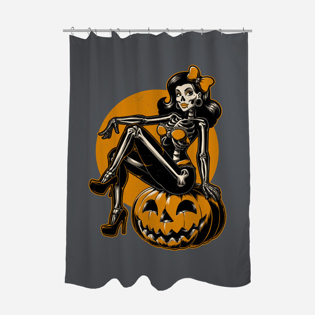 Halloween Pinup-None-Polyester-Shower Curtain-Studio Mootant