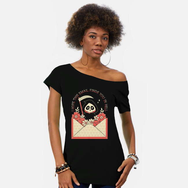 This Email-Womens-Off Shoulder-Tee-GODZILLARGE