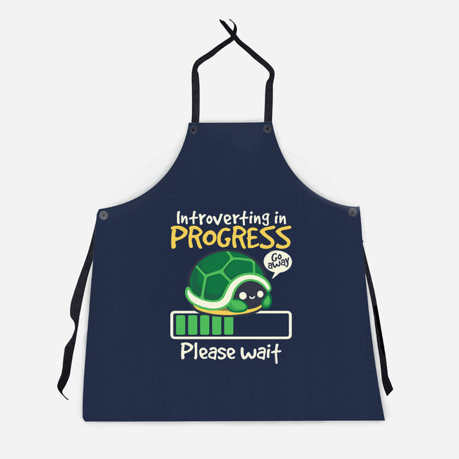 Turtle Introverting-Unisex-Kitchen-Apron-NemiMakeit