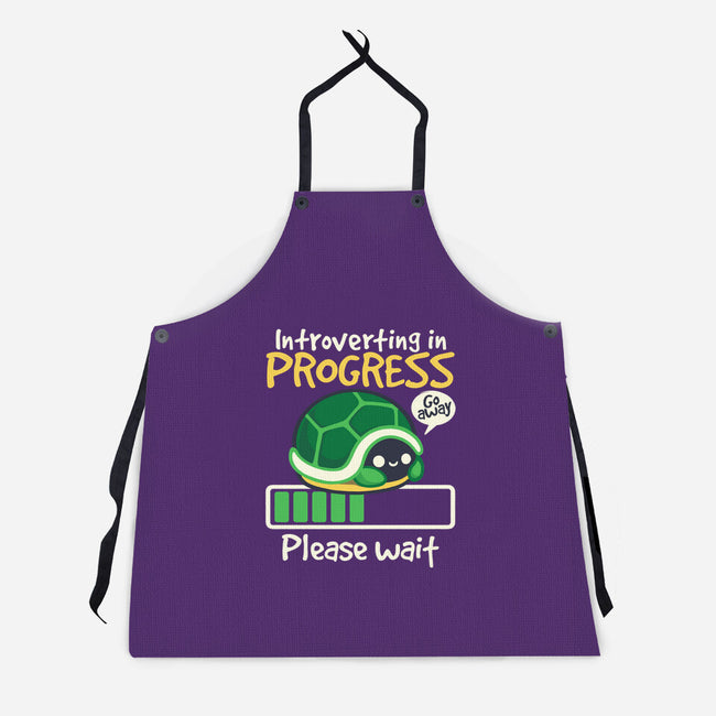 Turtle Introverting-Unisex-Kitchen-Apron-NemiMakeit