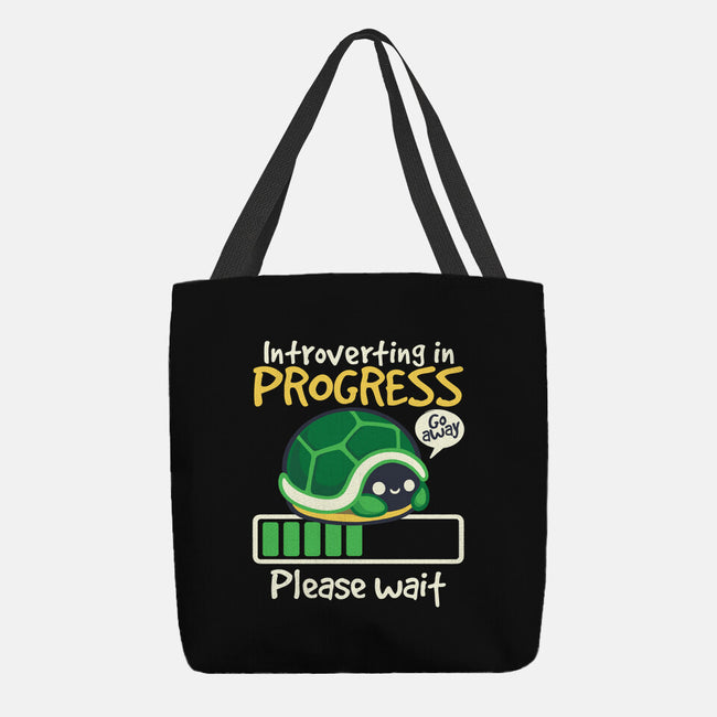 Turtle Introverting-None-Basic Tote-Bag-NemiMakeit