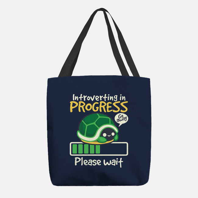 Turtle Introverting-None-Basic Tote-Bag-NemiMakeit