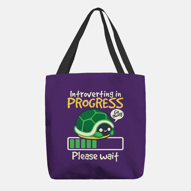 Turtle Introverting-None-Basic Tote-Bag-NemiMakeit