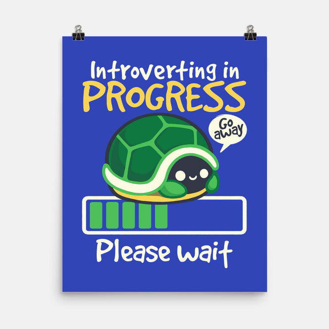 Turtle Introverting-None-Matte-Poster-NemiMakeit