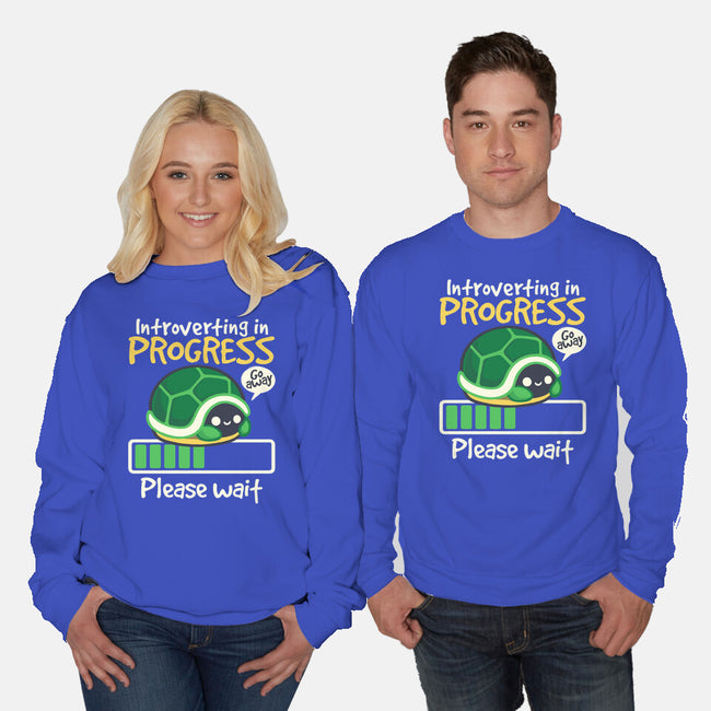 Turtle Introverting-Unisex-Crew Neck-Sweatshirt-NemiMakeit